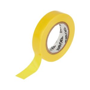 Изолента ПВХ 0,13х15 мм, 20 м, желтая «KRANZ»