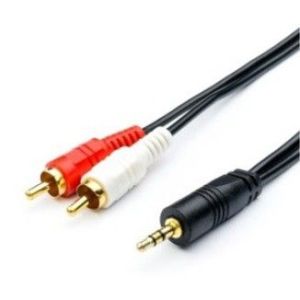 Шнур 2RCAшт. - шт.3,5мм 1,5м Gold «GoPower»