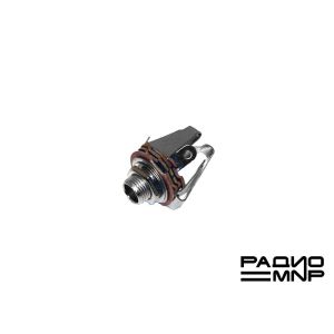 Гнездо 6,3мм стерео металл на корпус «замыкающее»