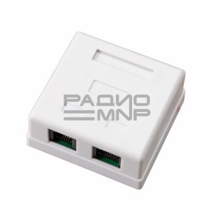 Розетка комбинированная, накладная RJ-11 + RJ-45 «Rexant»