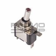 Тумблер автомобильный c подсветкой ASW-07D on-off, 3 контакта, 20A, 12V (красный светодиод)