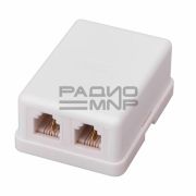 Рoзетка телефонная внешняя, 2 порта RJ-11(6P-2C), категория 3 «Proconnect»