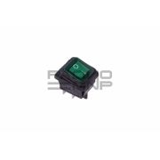 Переключатель клавишный с подсветкой и влагозащитой KCD4-130/4PN FS on-off 4 контакта 15A, 250В (зелёный)