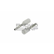 Наконечник штыревой втулочный изолированный белый F- 8мм 0.5мм.кв. (НШВи 0.5-8) «Rexant»