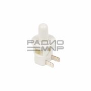 Кнопка без фиксации мебельная PBS-19C on-(off), 2 контакта, 2A, 250V (белая)