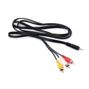 Шнур 3RCAшт. - шт.3,5мм 4poleTRRS 1.0м (1- желтый, 2- белый, 3- красный, 4 - общий), совместим с приёмниками С-1793/1792S/1631 «Cadena»