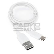 USB кабель шт.USB (A) - шт.Type-C «Cablexpert», серия Classic 0.2, белый, коробка, 1м