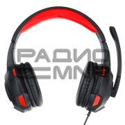 Гарнитура игровая «Gembird» MHS-G210, с регулировкой громкости, кабель 1,8м (чёрно-красный)