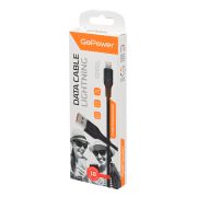 USB кабель шт.USB (A) - шт.Lightning 1,0м, 2,4A, черный GP01L «GoPower»