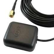 Антенна GPS внешняя, 28db RG174 3m SMA-P, чёрная