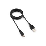 Шнур USB (A)шт. -  5 pin mini USBшт. 1,8м, черный «Гарнизон»