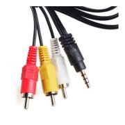 Шнур 3RCAшт. - шт.3,5мм 4pole удлиненный штекер 3,0м Gold, блистер