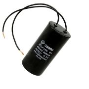 Конденсатор CBB60 30mkF-450V ±5% 50Hz, 42x80мм, два гибких провода L=10-15см (SAIFU)