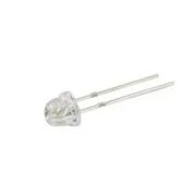 Светодиод  5мм, 3V Белый холодный, прозрачный 5RHWWC 2200mcd  6500K 3,4v 70d