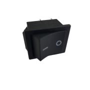 Переключатель широкий без фиксации KCD4-101/4PV on-off 4 контакта 15A, 250В (чёрный)