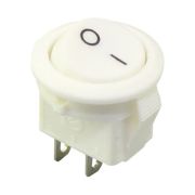Переключатель круглый мини KCD1-204/2P on-off 2 контакта 3А, 250В (белый)