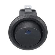 Переключатель круглый с подсветкой RWB-215 (KCD1-202/MN) on-off, 3 контакта, 16A,12V (синий светодиод)