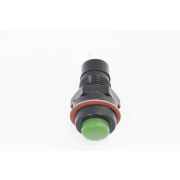 Кнопка круглая с фиксацией DS-211 off - (on), 2 контакта, 1A, 250V (зелёный)