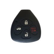 Чехол силиконовый к чип-ключу Toyota треугольный, 4 кнопки, чёрный