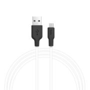 USB кабель для зарядки micro USB «Hoco» X21 (особо прочный, белый) 2.1A, 1м