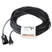Удлинитель-шнур ПВС 2х0.75, 30 м, б/з, 6 А, 1300 Вт, IP20, черный (Сделано в России) «PROconnect»