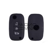 Чехол силиконовый для смарт-ключа Lada Vesta, Xray, Renault Fluence, Megane, 3 кнопки, чёрный