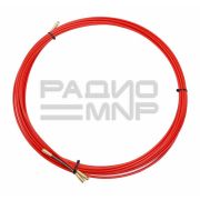 Протяжка кабельная (мини УЗК в бухте), стеклопруток, d=3,5 мм,10 м, красная «Rexant»