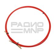 Протяжка кабельная (мини УЗК в бухте), стеклопруток, d=3,5 мм, 3 м, красная «Rexant»