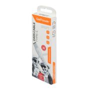 USB кабель шт.USB (A) - шт.Type-C 1м, 2,4A, силикон, белый GP07T «GoPower»