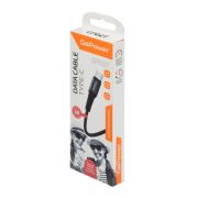 USB кабель шт.USB (A) - шт.Type-C 1м, 2,4A, нейлон, чёрный GP02T «GoPower»