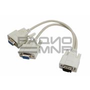 Переходник шт. VGA - 2 гн. VGA с кабелем 20см.