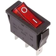 Выключатель клавишный 250V 15А (3с) ON-OFF красный с подсветкой (RWB-404, SC-791, IRS-101-1C) Rexant