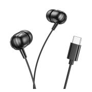 Гарнитура  BoroFone BM77, 1,2м, шт. Type-C, чёрный