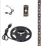 Лента LED  с USB коннектором 5В, 8мм, IP20, SMD2835, 60 LED/1м, 4,8Вт/м, 2700K (белый тёплый) 2м «Lamper»