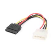 Кабель питания SATA Molex 4pin(M) / Sata 15pin(F), медн.проводник, 15см, пакет Cablexpert