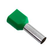 Наконечник штыревой втулочный изолированный F-14мм 2х6мм2 (НШВи(2) 6.0-14/НГи2 6,0-14) зеленый Rexant