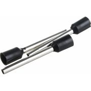 Наконечник штыревой втулочный изолированный F-18мм 1.5мм2 (НШВи 1.5-18) черный Rexant