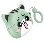 Гарнитура беспроводная Hoco EW48 Cat, Bluetooth 5.3, белые, чехол мятный