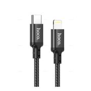 USB кабель шт.Type-C - шт.Lightning 3м, 4A, 20W, нейлон X14 «Hoco», черный