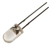Светодиод  5мм, 3V Белый холодный, прозрачный 5RWWC 14000mcd 3,4v 15d 6500K