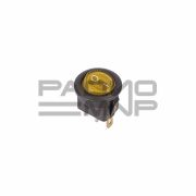 Переключатель круглый RWB-214 (IRS-101-8C, KCD1-202/N) on-off 3 контакта 6,5А, 250В (жёлтый)