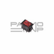 Переключатель RWB-101 (KCD1-101/2P) on-off 2 контакта 3А, 250В (красный)