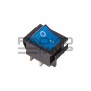 Переключатель с подсветкой IRS-201-1C3D (KCD4-101/4PN) on-off 4 контакта 15A, 250В (синий)