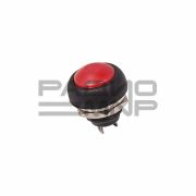 Кнопка без фиксации круглая PBS-33B off-(on), 2 контакта, 1A, 250V (красный)