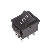 Переключатель c фиксацией KCD4-101/D on-off-on 6 контактов 15A, 250В (чёрный)