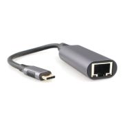 Сетевой адаптер Type-C USB3.0, в Гбит.сеть Ethernet (RJ-45), металлический разъем Cablexpert