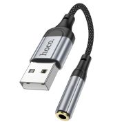 Переходник шт.USB USB-A - гн.3,5мм LS36 Hoco, чёрный