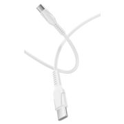 USB кабель шт.Type-C - шт.Type-C 1м, 3A, 60W, силиконовый, белый GP21TT «GoPower»
