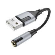 Переходник шт.USB USB-A - гн.3,5мм (4pin) (внешняя звуковая карта) BV19 Borofone, чёрный