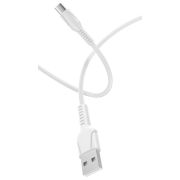 USB кабель шт.USB (A) - шт.Type-C 2м, 3,0A, 27W, силикон, белый GP21T-2M «GoPower»